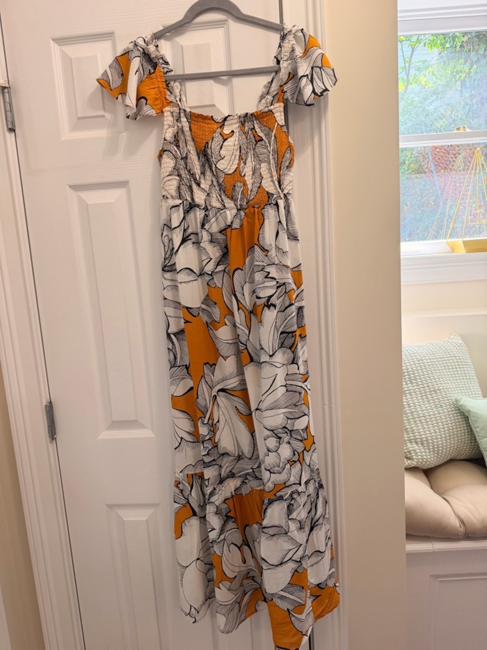 Anthropologie Alexandra Farmer Short-Sleeve
Smocked Midi Dress S - Picture 4 of 8